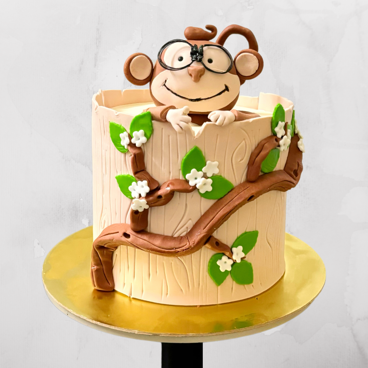Peek-a-Boo Monkey Cake